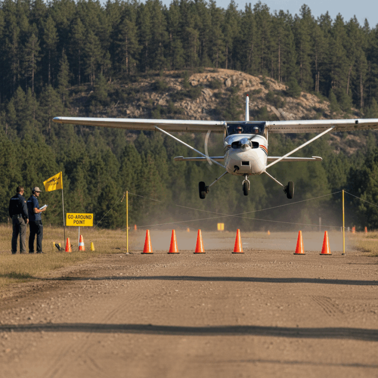 Short field landing practice