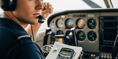 student pilot computing weight and balance on a kneeboard wi 20260331 100109