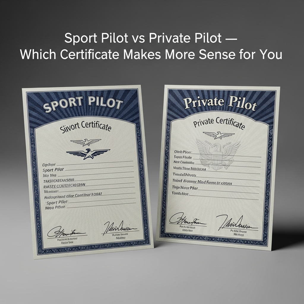 Sport Pilot vs Private Pilot — Which Certificate Makes More Sense for You